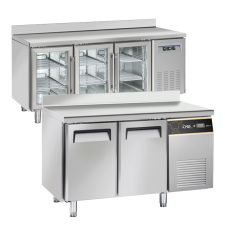 Commercial worktop freezers and fridges