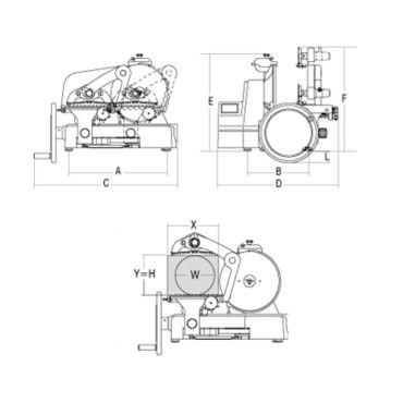 affettatrice semiautomatica chasv35 dimensioni