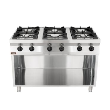 cucina 6 fuochi 20gx7f6m eko frontale