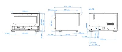 forno elettrico ventilato a convezione chfc311vd dimensioni