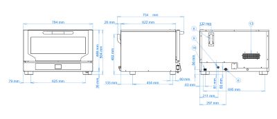 forno elettrico ventilato a convezione chfc364vdt dimensioni