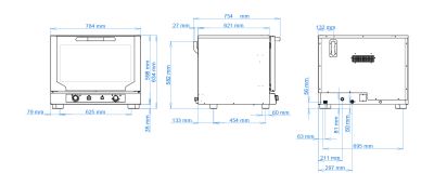 forno elettrico ventilato a convezione chfc4113vig dimensioni