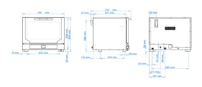 forno elettrico ventilato a convezione chfc4113vit dimensioni