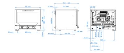 forno elettrico ventilato a convezione chfc411vd dimensioni