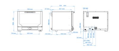 forno elettrico ventilato a convezione chfc411vdt dimensioni