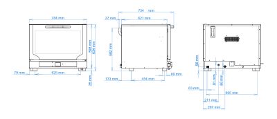 forno elettrico ventilato a convezione chfc411vit dimensioni