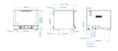 forno elettrico ventilato a convezione chfc4643vig dimensioni