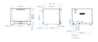 forno elettrico ventilato a convezione chfc4643vit dimensioni