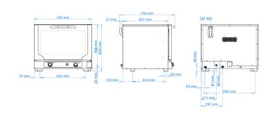 forno elettrico ventilato a convezione chfc464vi dimensioni