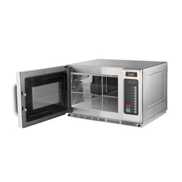 forno microonde professionale manuale 5 livelli di potenza 34 lt chfm5p34 aperto