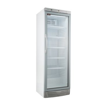 vetrina frigo bibite 350L+1+12 porta battente bianca chvp400w laterale