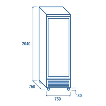 vetrina verticale negativa gelati semifreddi chefline chvn750b dimensioni