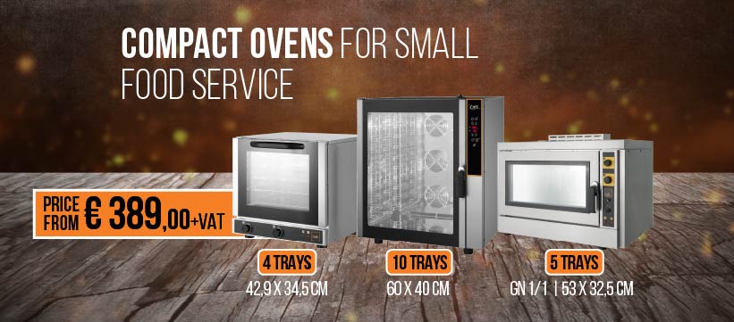 Compact ovens for small gastronomy starting from 389 euros