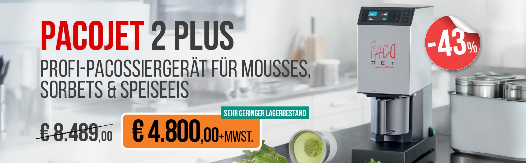 Pacojet 2 Plus - Profi-Pacossiergerät für Mousses, Sorbets & Speiseeis