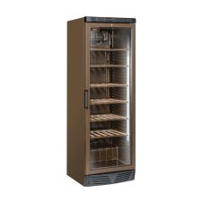 Professional Wine Cellar for Wine Shops, 78 Bottles, Medium Walnut Wood Finish