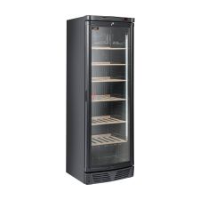 Professional Wine Cellar for Wine Shops, 78 Bottles, Dark Walnut Wood Finish