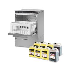 Commercial Square Basket Glasswasher with Drain Pump