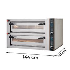 Commercial Electric Double Pizza Oven Top - 6 +6 x 34cm-Diameter Pizzas - Digital