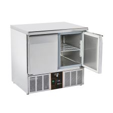 Saladette 2 Portes GN 1/1 avec Plan en Acier Inox +0°C/+8°C