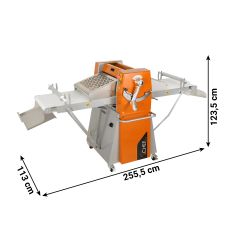 Commercial Dough Sheeter with Base - 50x120 - Manual Plus