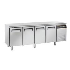 4-Door Worktop Fridge With Upstand 70-cm Depth -2°C / + 8 ° C