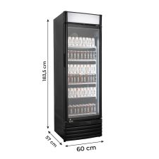 Commercial Drinks Fridge For Beverages  350 Liters +1/+10°C With Advertising Canopy
