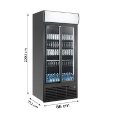 Refrigerated Display Case For Beverages Black 90cm +0/+10°C